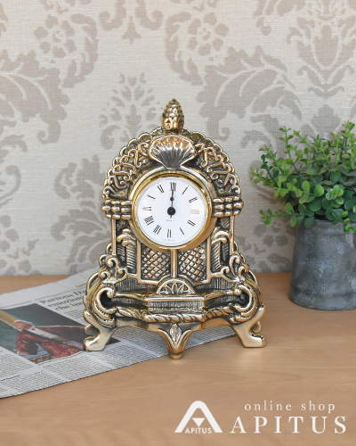 真鍮製の豪華な置き時計（イタリア製）｜インテリア小物｜輸入家具の 