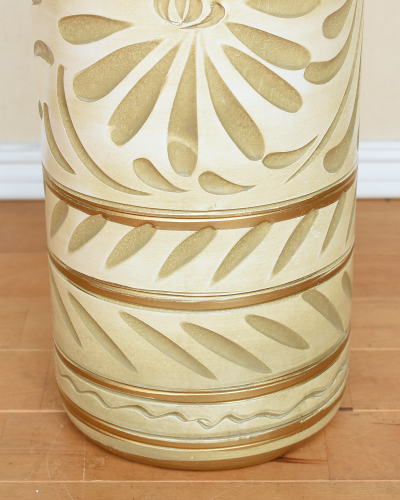 アイボリーゴールドが素敵なイタリア製傘立て(陶器)