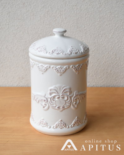 フレンチスタイルの陶器製トイレポット（ホワイト/ロイヤルアーデン