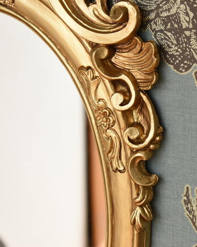 装飾が美しい豪華なイタリア製壁掛けミラー（ゴールド）｜インテリア 